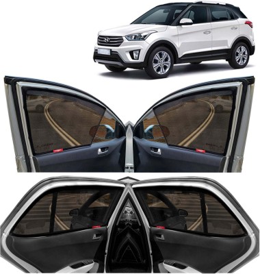 Kingsway Side Window, Rear Window Sun Shade For Hyundai Creta(Black)