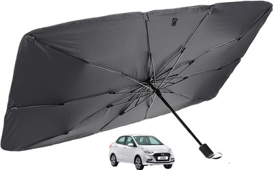 MOCKHE Windshield Sun Shade For Hyundai Xcent(Black)