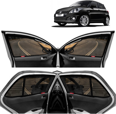 Kingsway Rear Window, Side Window, Windshield Sun Shade For Maruti Suzuki Swift(Black)