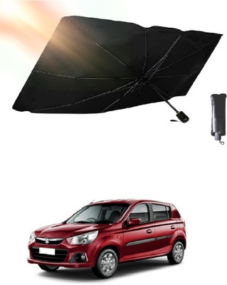 ROSHNEER ENTERPRISES Windshield Sun Shade For Maruti Suzuki Alto K10(Black, Silver)