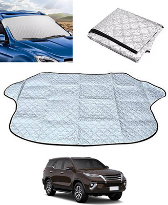 monolive Windshield Sun Shade For Toyota Universal For Car(Silver)