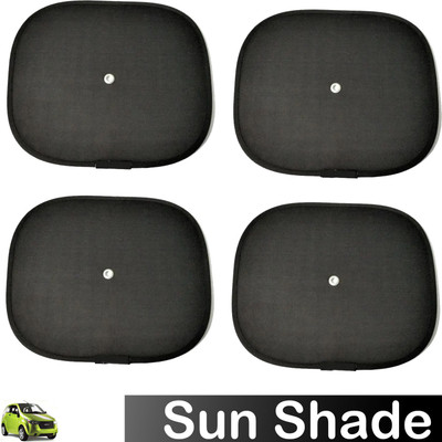 Rhtdm Side Window Sun Shade For Mahindra Reva, Universal For Car(Black)