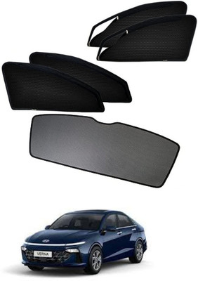 Top Vechile Rear Window, Side Window Sun Shade For Hyundai Verna(Black)