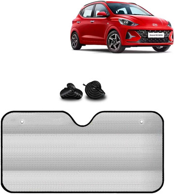 Kingsway Windshield, Dashboard, Rear Window, Side Window Sun Shade For Hyundai Grand i10 NIOS(Silver)