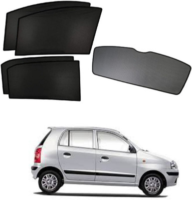 TOP VECHILE Rear Window, Side Window Sun Shade For Hyundai Santro Xing(Black)