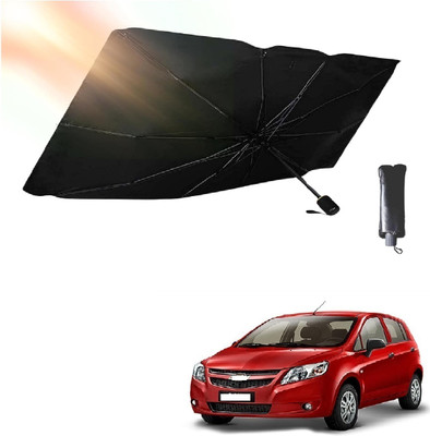 ROSHNEER ENTERPRISES Windshield Sun Shade For Chevrolet Sail(Black, Silver)