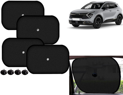 Selifaur Side Window Sun Shade For Kia Universal For Car(Black)