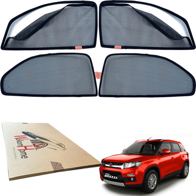 WolkomHome Side Window Sun Shade For Maruti Suzuki Brezza(Black)