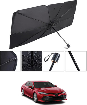 RKPSP Windshield Sun Shade For Toyota Camry(Black, Silver)