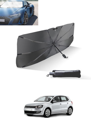MATIES Windshield Sun Shade For Volkswagen Polo(Black, Silver)