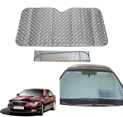 AUTO PEARL Dashboard, Windshield Sun Shade For Skoda Superb(Grey)