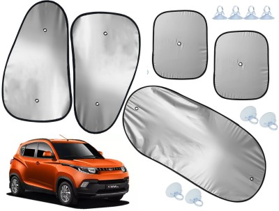 AUTO PEARL Windshield Sun Shade For Mahindra KUV 100(Silver, Black)