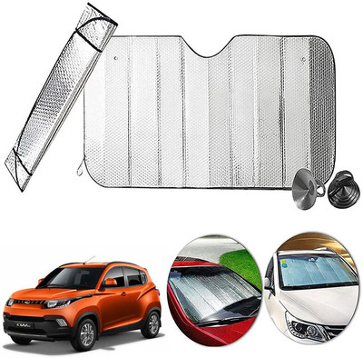 AUTO PEARL Dashboard, Windshield Sun Shade For Mahindra KUV 100(Silver)