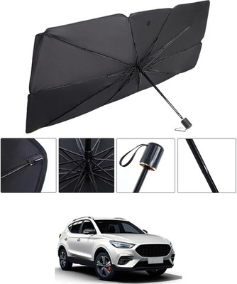 RKPSP Windshield Sun Shade For MG Astor(Black, Silver)