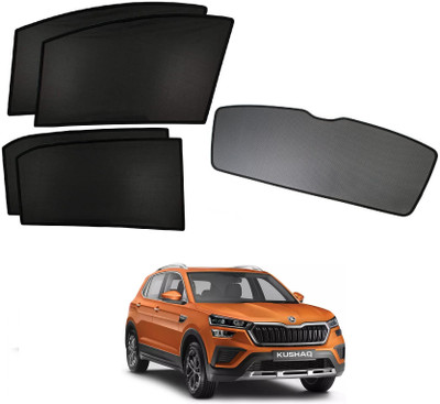 AuTO ADDiCT Side Window, Rear Window Sun Shade For Skoda Kusaq(Black)