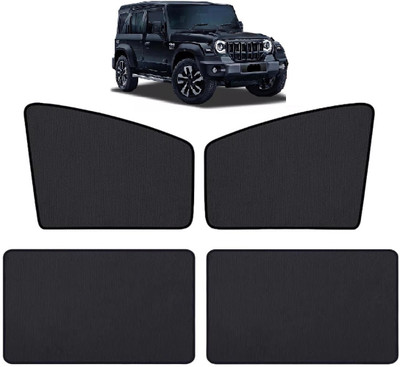 Auto Hub Side Window Sun Shade For Mahindra Thar(Black)