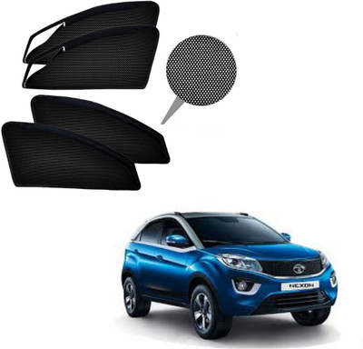 RAKRISH Rear Window, Side Window Sun Shade For Tata Nexon(Black)
