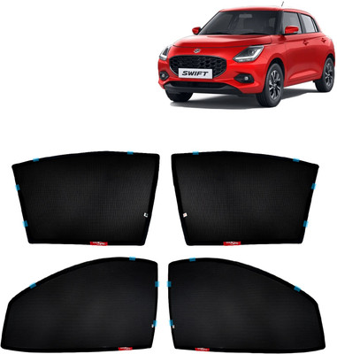Kingsway Side Window, Rear Window Sun Shade For Maruti Suzuki Swift(Black)