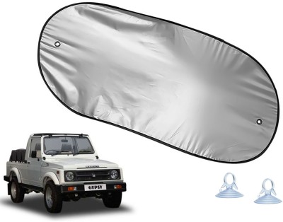 AUTO PEARL Windshield Sun Shade For Maruti Suzuki Gypsy King(Silver, Black)