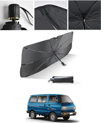 AYW Windshield Sun Shade For Maruti Suzuki Omni(Black, Silver)