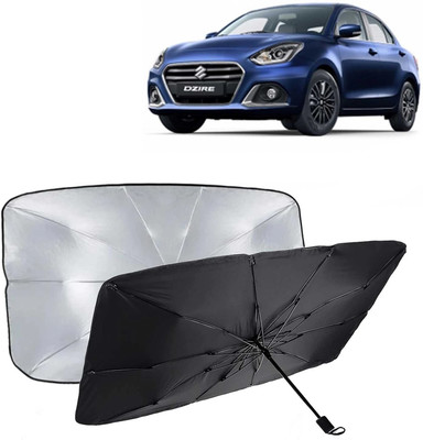 Kingsway Dashboard, Windshield Sun Shade For Maruti Suzuki Swift Dzire(Black, Silver)