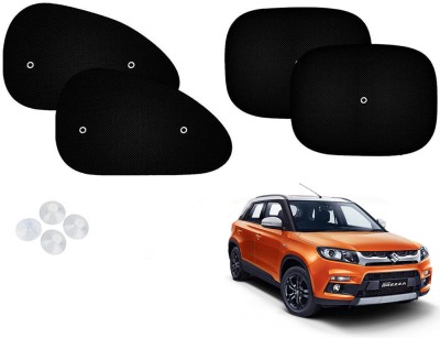 Automotive Prist Side Window Sun Shade For Maruti Suzuki Vitara Brezza(Black)