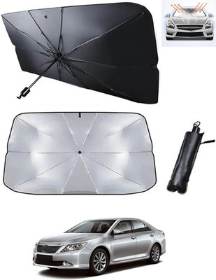 RKPSP Windshield Sun Shade For Toyota Camry(Black, Silver)