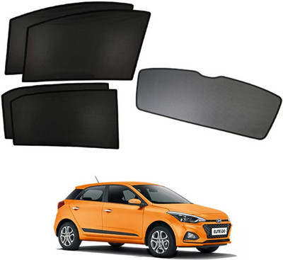 TOP VECHILE Rear Window, Side Window, Windshield Sun Shade For Hyundai Elite I20(Black)