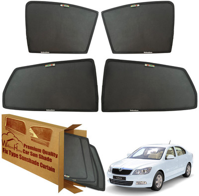 WolkomHome Side Window Sun Shade For Skoda Laura(Black)