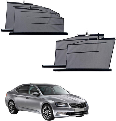 SS FOR YOUR SMART NEEDS Side Window Sun Shade For Skoda Superb(Black)