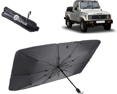Selifaur Dashboard, Rear Window, Sun Roof, Windshield Sun Shade For Maruti Suzuki Gypsy King(Black)