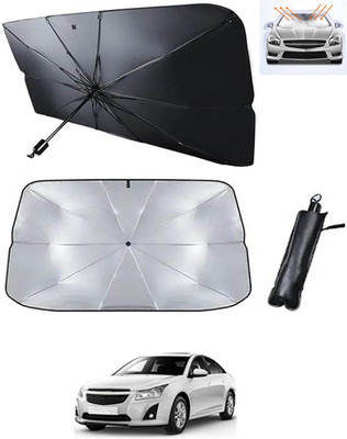 RKPSP Windshield Sun Shade For Chevrolet Cruze(Black, Silver)