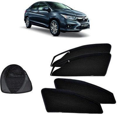 Magnetic Rear Window Sun Shade For Honda City(Black)