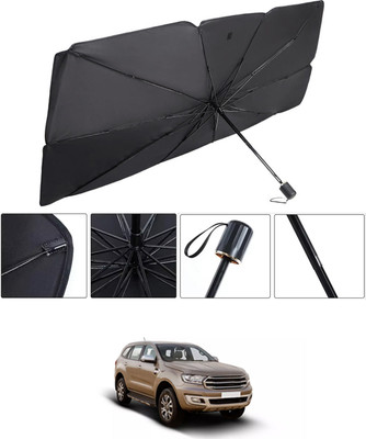 RKPSP Windshield Sun Shade For Ford Endeavour(Black, Silver)