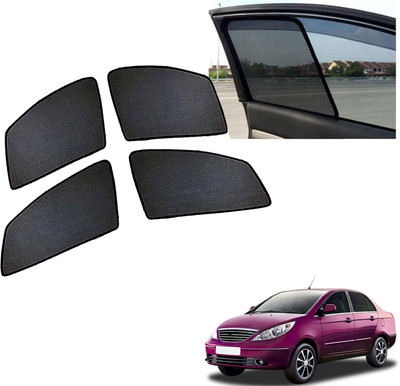 PEEPS STORE Side Window Sun Shade For Tata Manza(Black)