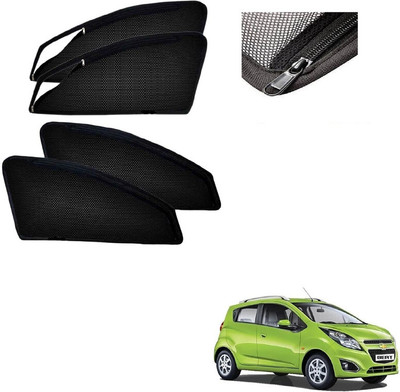 RAKRISH Side Window, Rear Window Sun Shade For Chevrolet Beat(Black)