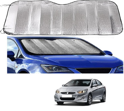 ROSHNEER ENTERPRISES Windshield Sun Shade For Hyundai Verna Fluidic(Silver)