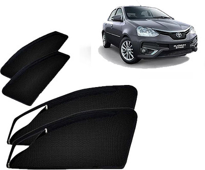 RAKRISH Rear Window, Side Window Sun Shade For Toyota Etios(Black)