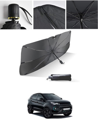 AYW Windshield Sun Shade For Tata Universal For Car(Black, Silver)