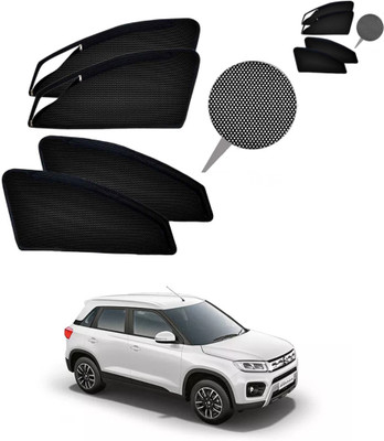 RAKRISH Rear Window, Side Window Sun Shade For Maruti Suzuki Vitara Brezza(Black)