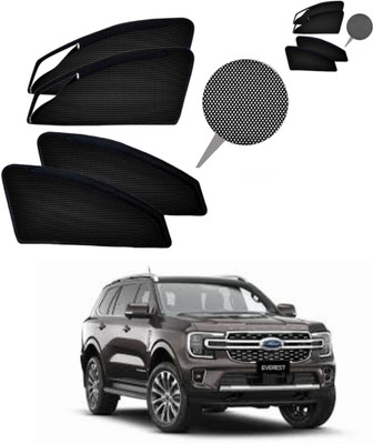RAKRISH Rear Window, Side Window Sun Shade For Ford Endeavour(Black)