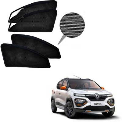 MASS VECHICLE Rear Window, Side Window Sun Shade For Renault Kwid(Black)