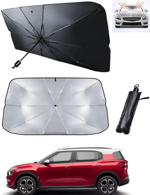 RKPSP Windshield Sun Shade For Citroen Universal For Car(Black, Silver)