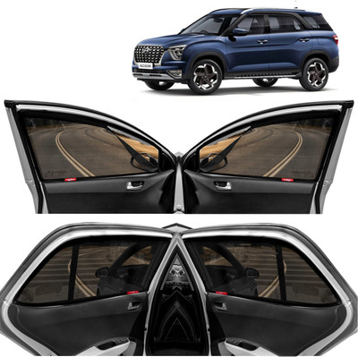 Kingsway Side Window, Rear Window Sun Shade For Hyundai Alcazar(Black)
