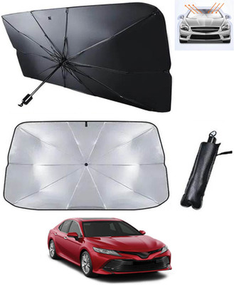 RKPSP Windshield Sun Shade For Toyota Camry(Silver, Black)