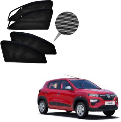 MASS VECHICLE Rear Window, Side Window Sun Shade For Renault Kwid(Black)