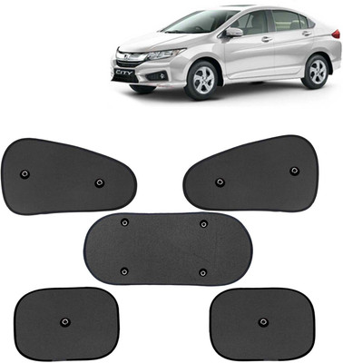 Kingsway Side Window, Rear Window, Windshield Sun Shade For Honda City(Black)