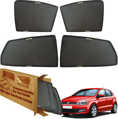WolkomHome Side Window Sun Shade For Volkswagen Polo(Black)