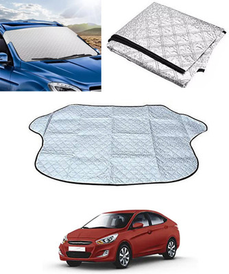 RKPSP Windshield Sun Shade For Hyundai Verna(Silver)