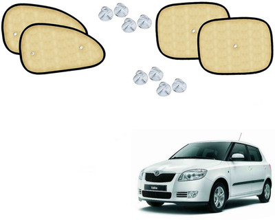 Automotive Prist Side Window Sun Shade For Skoda Fabia(Beige)